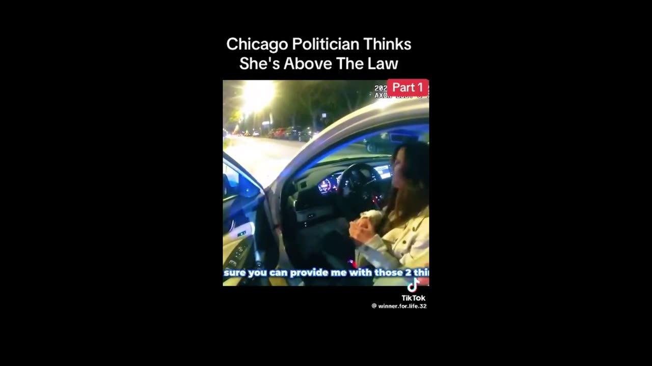 Chicago Politician thinks She's Above the Law || Police Office Cam Video || Police Officer