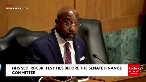 Raphael Warnock Goes Scorched Earth On RFK Jr. After Grilling Him On CDC Director Firing