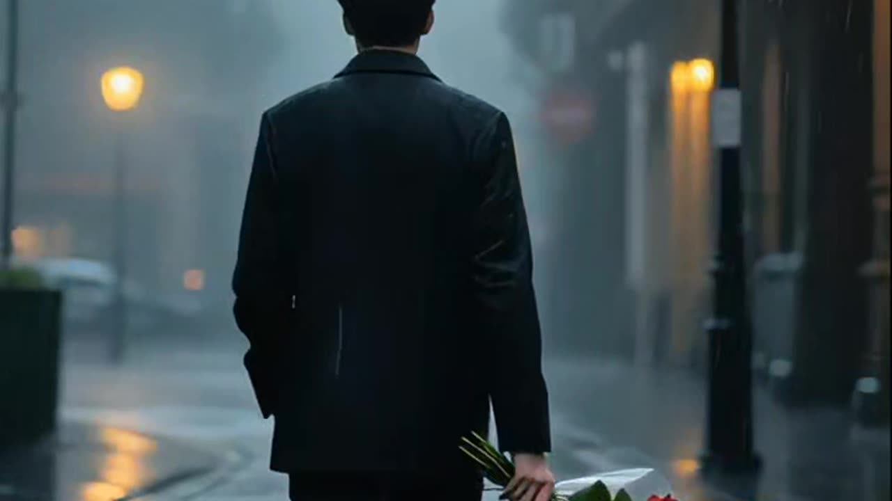 Motivation video,Broken heart man throwing up the flowers