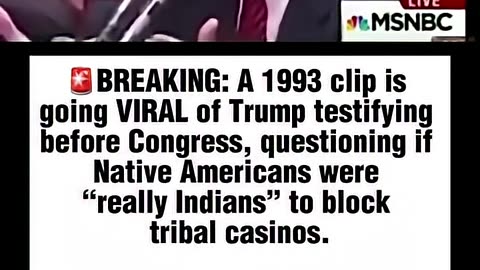 Trump -- “They Don’t Look Indian to me” – Trump Testifying to Congress in 1993