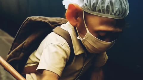 A baby monkey's life struggle