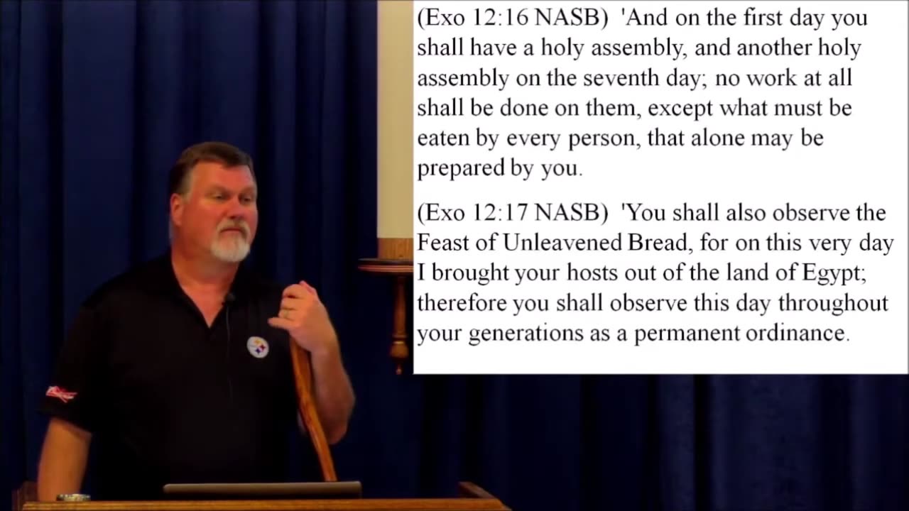Exodus 12 – The blood on the doorpost saves the family from losing their firstborn. 2017