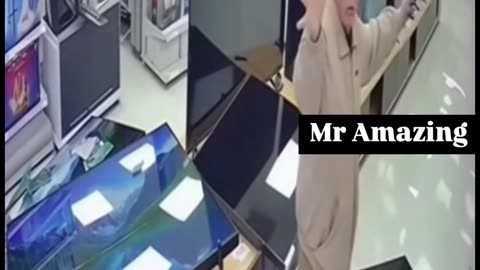 Bro touched it one time and the TV said I’m done This video created using AI.