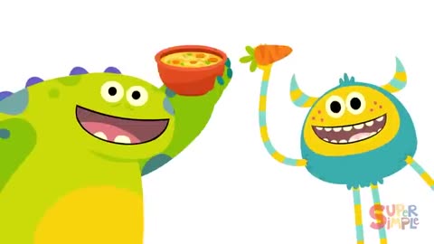 There's A Monster In My Tummy ｜ Super Simple Songs