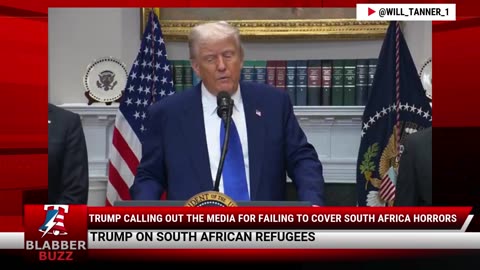 Trump Calling Out The Media For Failing To Cover South Africa Horrors