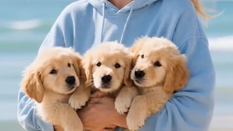 Don’t Shoot Puppies (Beach Hoodie Girl)