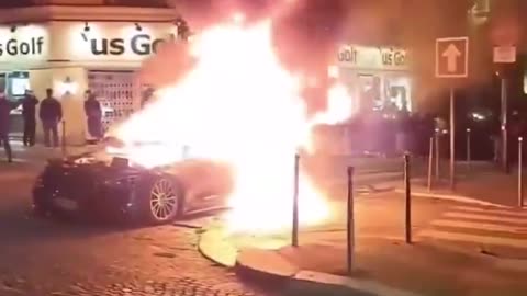 Scenes from Paris last night