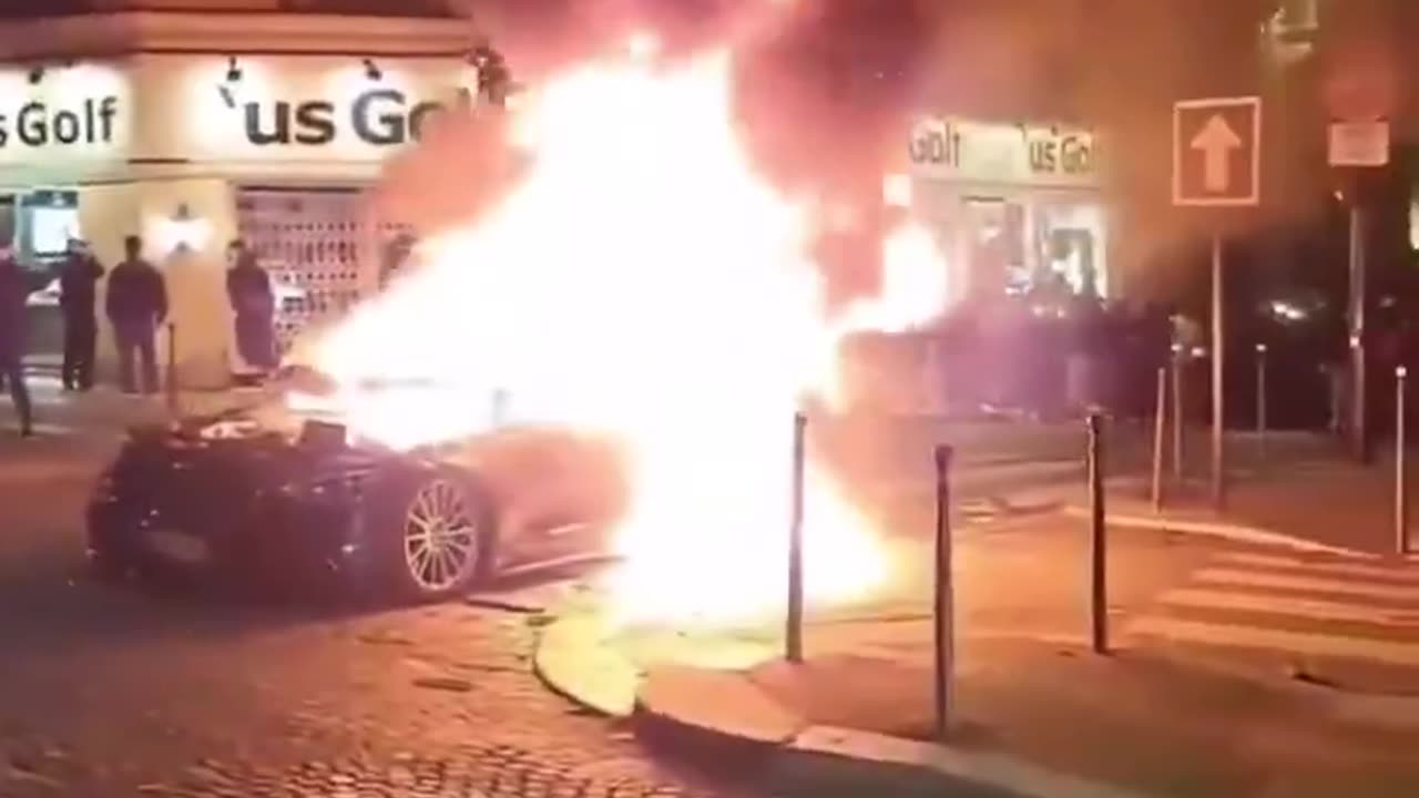 Scenes from Paris last night