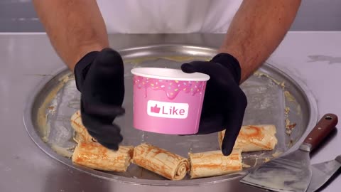 Coca Cola Vanilla — Ice Cream Rolls | Satisfying Visual ASMR