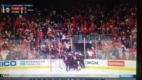 East 1st Round Game 5 - NJ vs CAR - Hurricanes Win in 2OT - 5-4