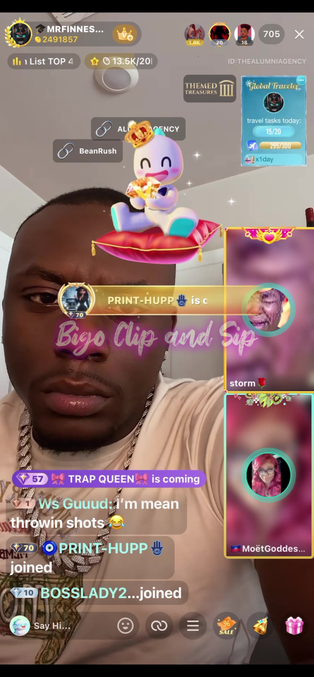 Finesse lets Moet get in the box n has an awkward conversation 9/7/25 #bigoclipandsip