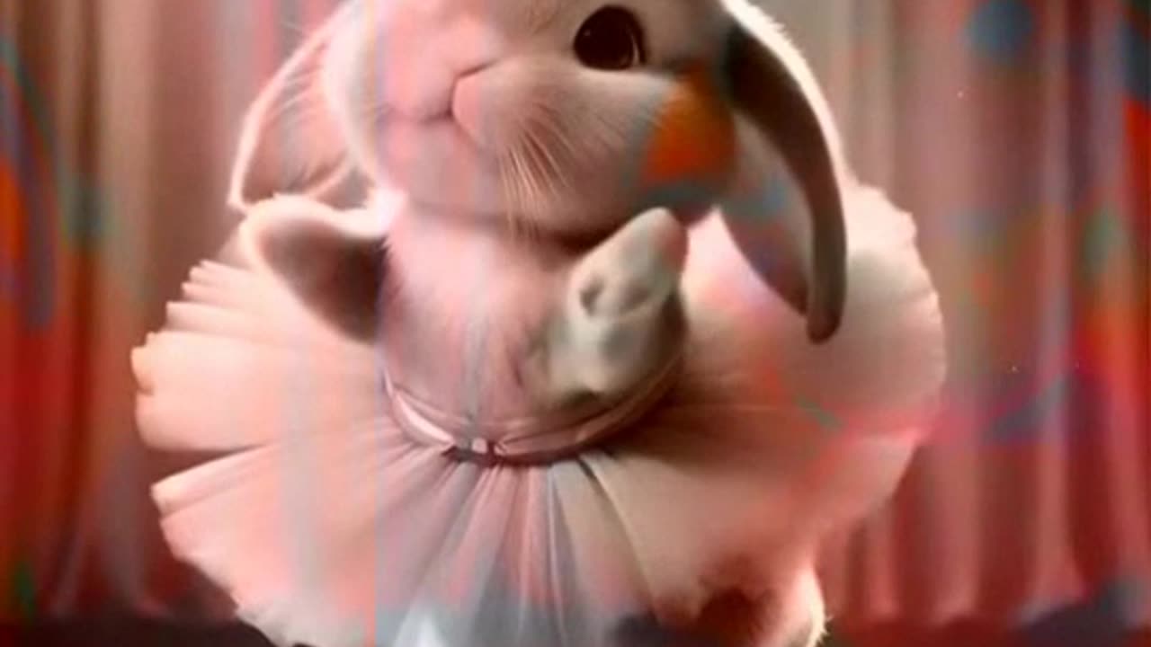 THE BUNNY DECIDED TO BECOME A BALLERINA
