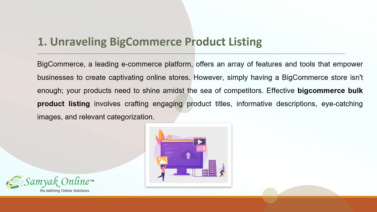 Streamline Your E-commerce Success with BigCommerce Product Listing Services from Samyak Online