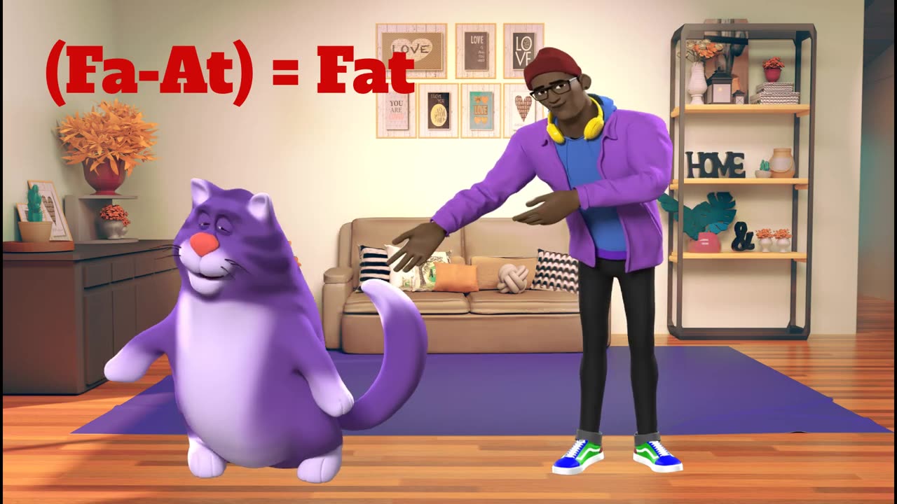 Words that Rhyme with Cat - Phonics with Phil the Funky Phonics Man