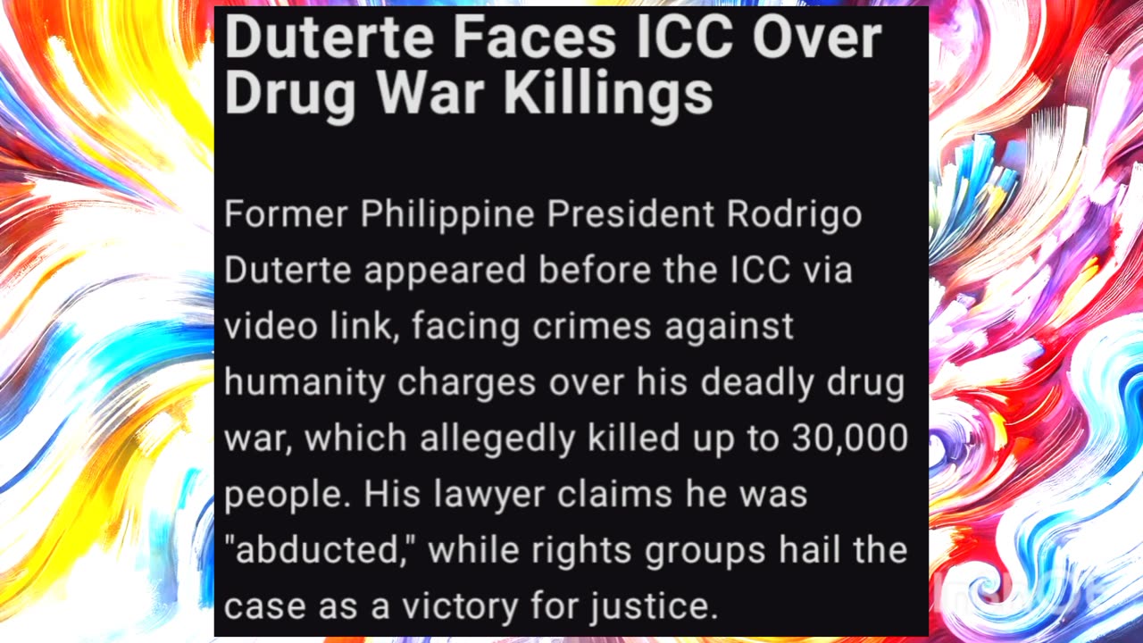 Duterte Faces ICC Over Drug War Killings