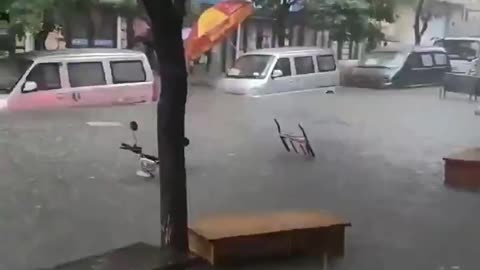 Heavy flooding caused by intense rain in Dalian, Liaoning Province, China (09/16/2025)