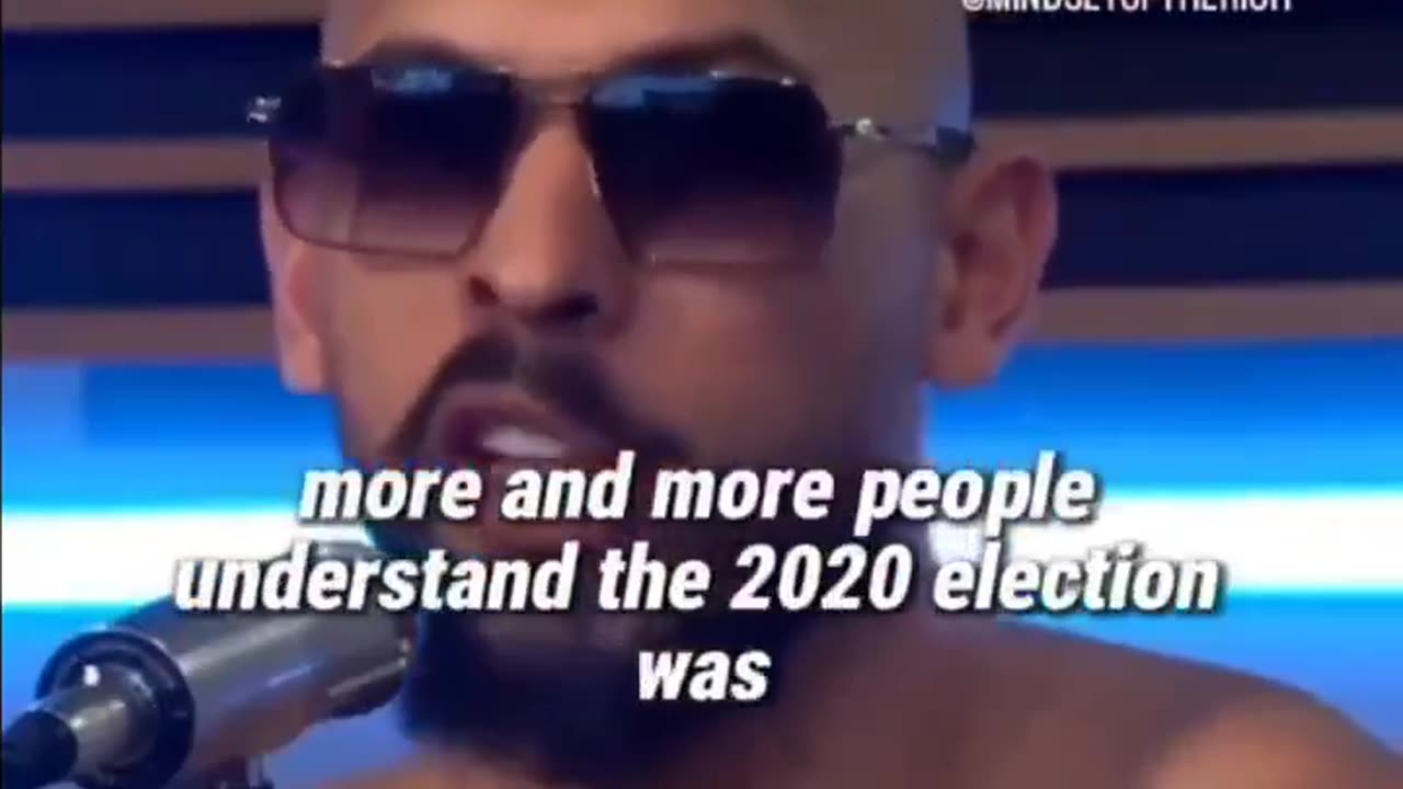 Andrew Tate claims that many conspiracy theories.....