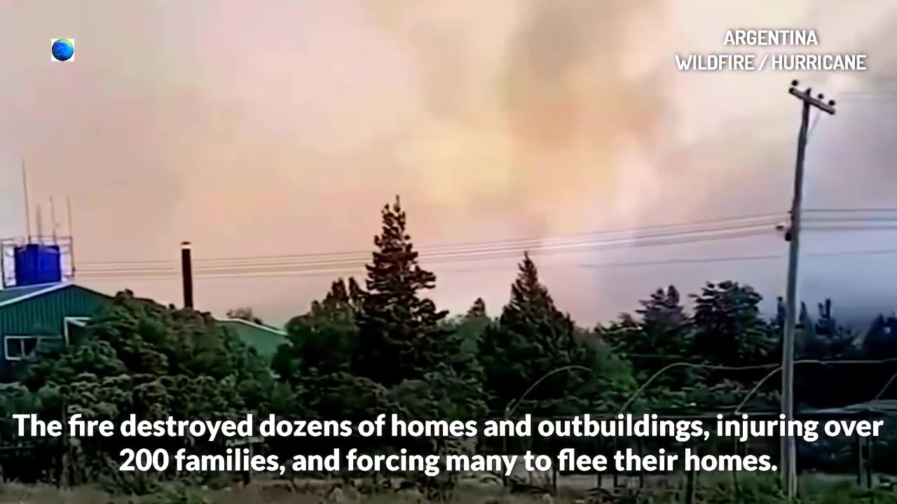 Un ouragan a transformé un incendie en un important feu de forêt en Argentine