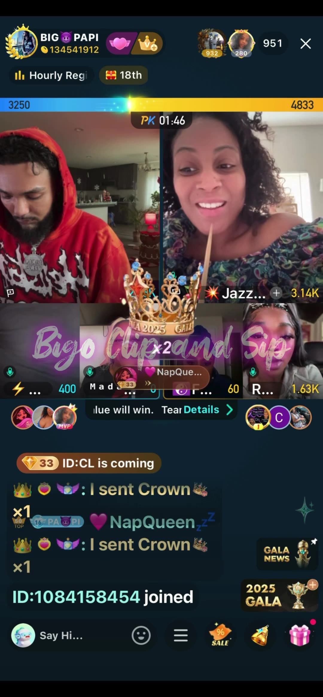 Team PK Liyah Cherry Keke Papi MuvaCandy MadamLo 11/29/25 #bigoclipandsip