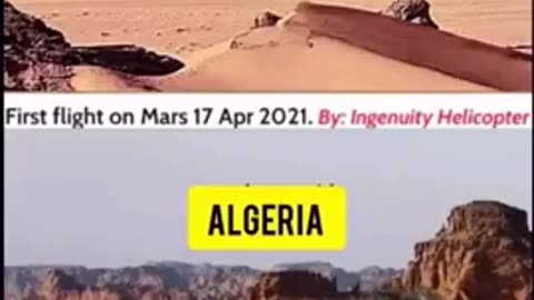 NASA’s footage from Mars matches the landscape perfectly in Algeria.
