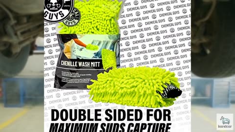 Chemical Guys MIC49302 Chenille Premium Scratch-Free Microfiber Wash Mitt, Lime