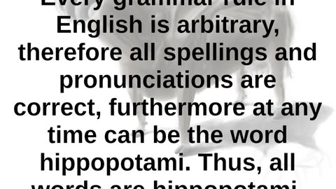All Words are Hippopotami
