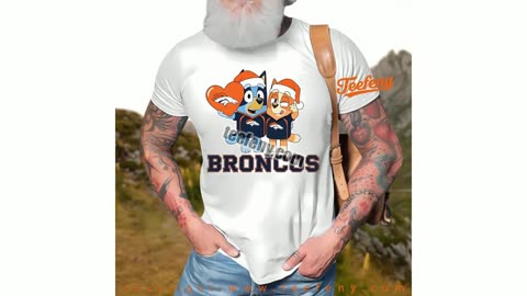 Denver Broncos Bluey Bingo Christmas Shirt Men Women
