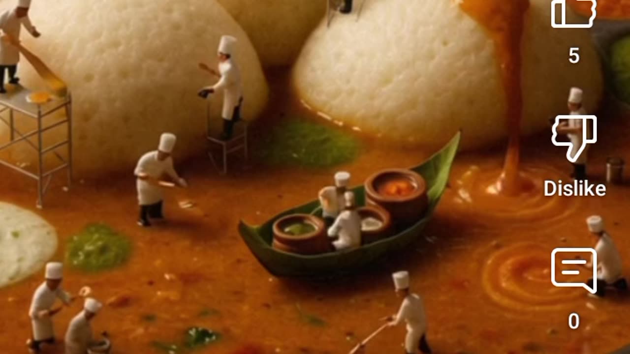 Idli sambar chatni