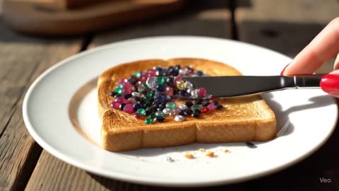 Toast bread and diamond sauce💎