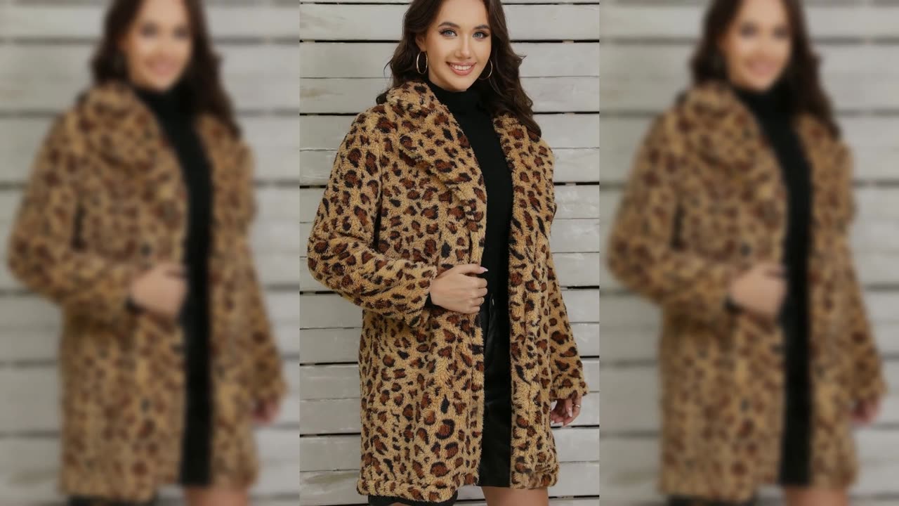 Leopard Fuzzy Teddy Coat