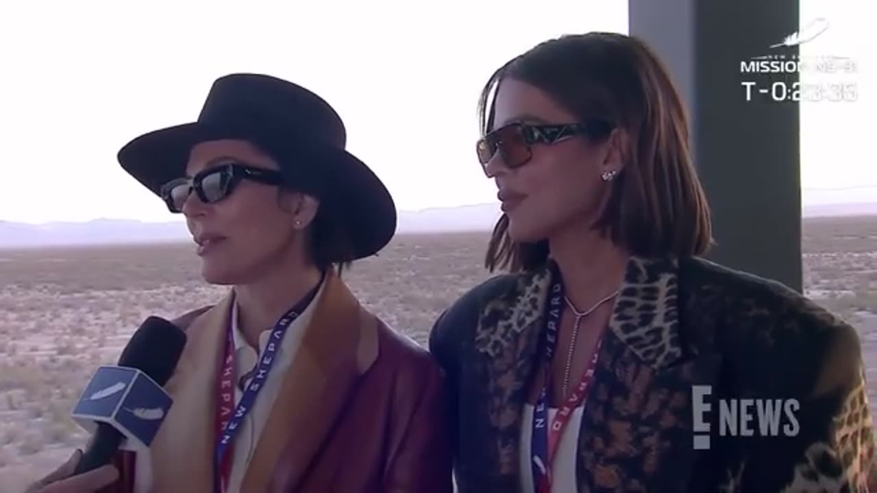 Kris Jenner & Khloe Kardashian Surprise at Blue Origin Launch