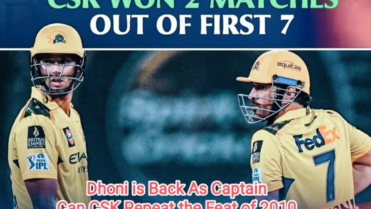 MS Dhoni is back as CSK Captain. Can Dhoni win one more title for CSK.Kindly Comment.