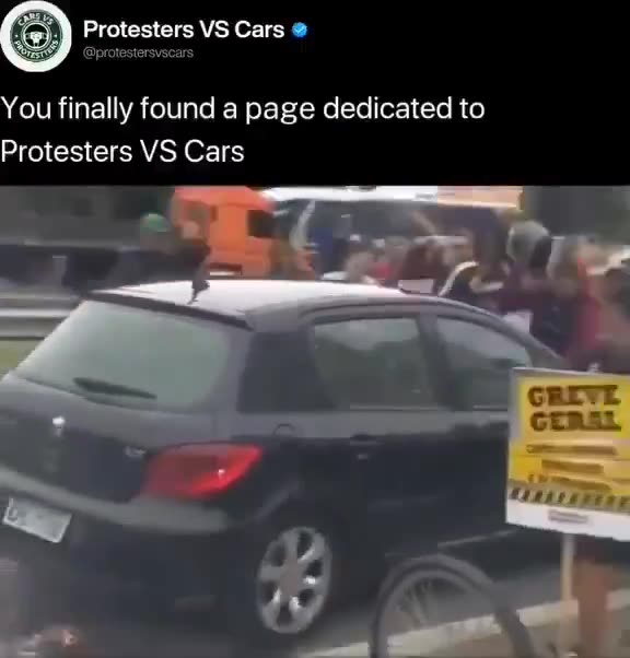 In Florida, this is perfectly legal if you are in your car and surrounded by protesters.