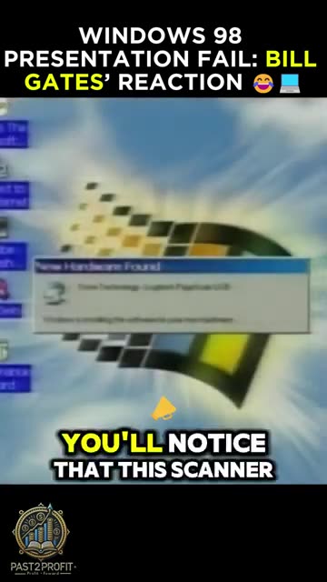 WINDOWS 98 PRESENTATION FAIL: BILL GATES’ REACTION