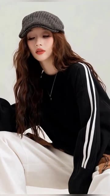 Color Block Turtleneck Sweater – Retro Knit Pullover for Fall & Winter