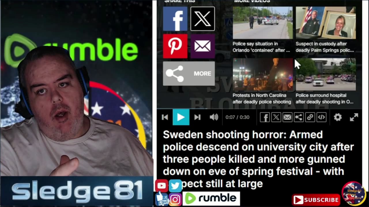 Sweden shooting Horror Armed police descend on University city