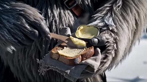 Brown 🟤 bread 🍞 with honey 🍯 butter