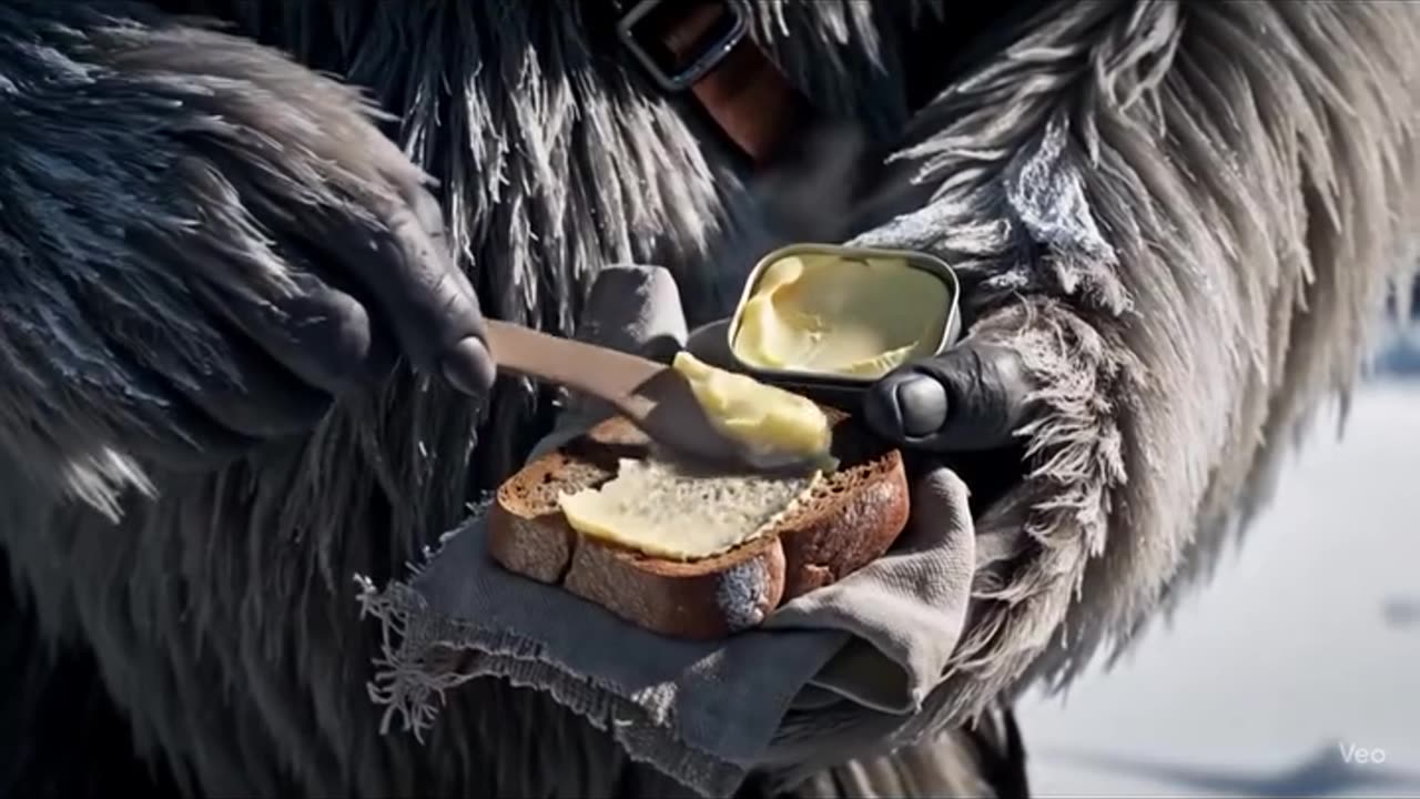 Brown 🟤 bread 🍞 with honey 🍯 butter