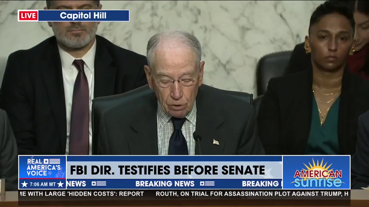 SEN. CHUCK GRASSLEY ADDRESSES FBI DIR. PATEL