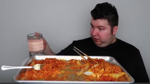 How Much I Weigh Now.... Spicy Noodles Mukbang_part8