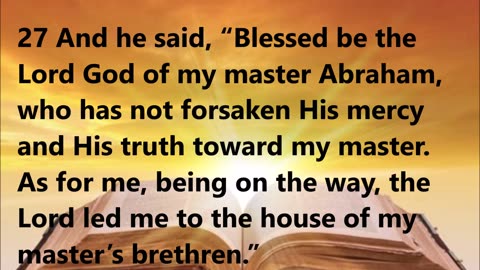 The servant gives her rich gifts even before the marriage to the father’s son.