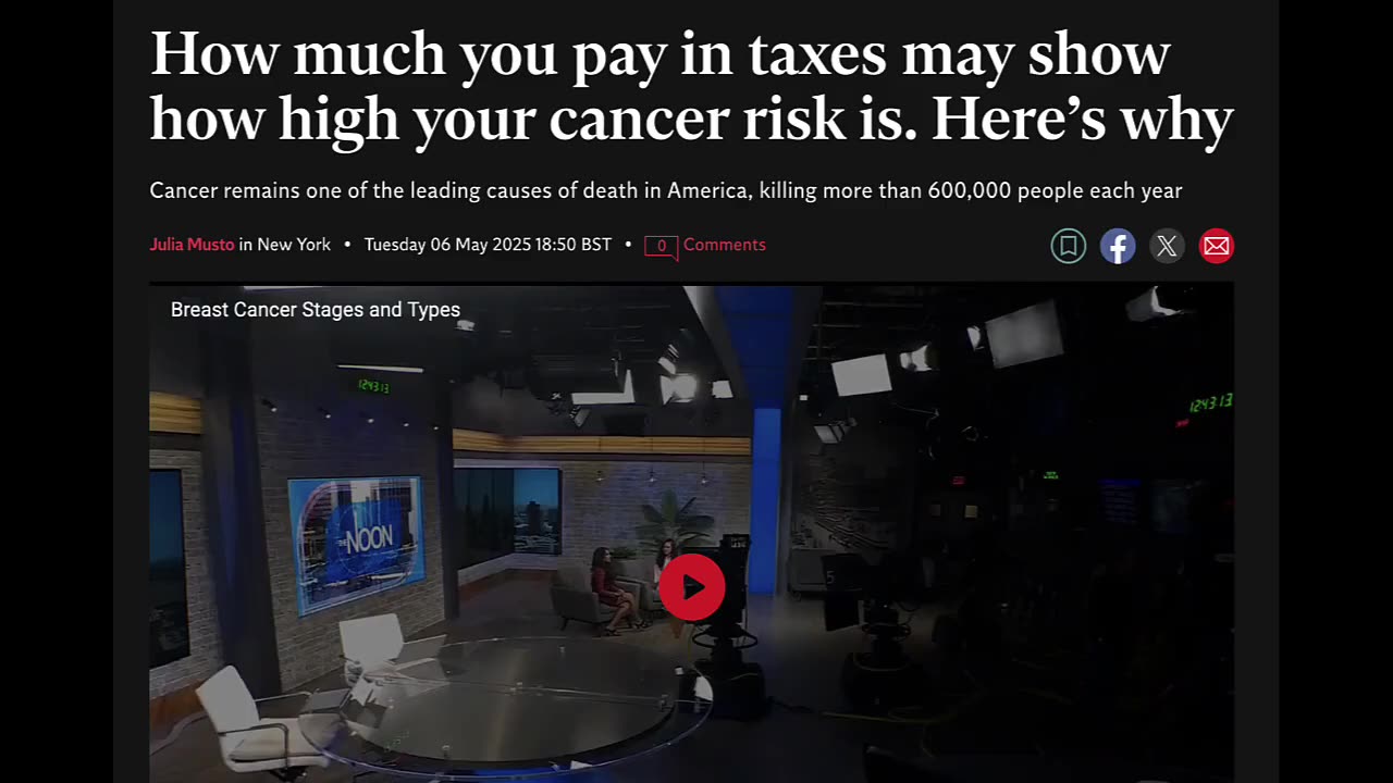 MEDIA SAYS PAYING MORE TAXES WILL HELP YOU NOT GET CANCER