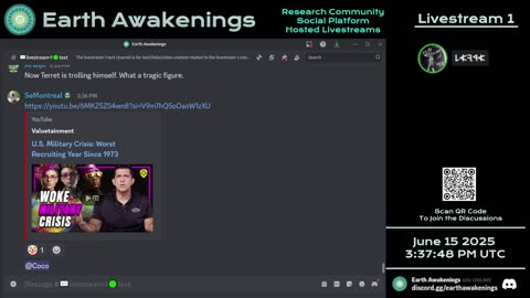 Earth Awakenings - Livestream 1 - #3231 - Live on Rumble/Youtube/X-Twitter/Twitch