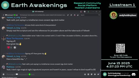 Earth Awakenings - Livestream 1 - #3231 - Live on Rumble/Youtube/X-Twitter/Twitch