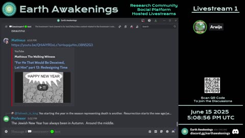 Earth Awakenings - Livestream 1 - #3231 - Live on Rumble/Youtube/X-Twitter/Twitch
