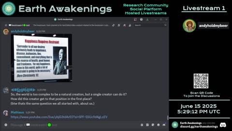 Earth Awakenings - Livestream 1 - #3231 - Live on Rumble/Youtube/X-Twitter/Twitch