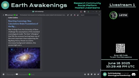 Earth Awakenings - Livestream 1 - #3233 - Live on Rumble/Youtube/X-Twitter/Twitch