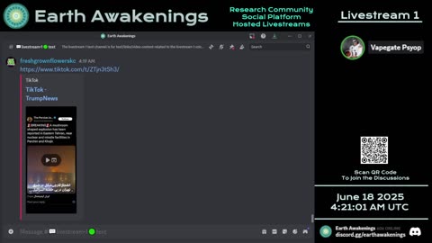 Earth Awakenings - Livestream 1 - #3236 - Live on Rumble/Youtube/X-Twitter/Twitch