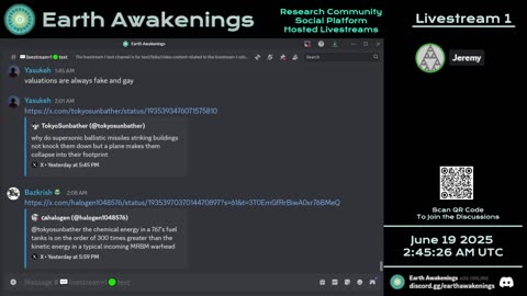 Earth Awakenings - Livestream 1 - #3236 - Live on Rumble/Youtube/X-Twitter/Twitch
