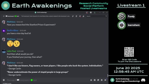 Earth Awakenings - Livestream 1 - #3239 - Live on Rumble/Youtube/X-Twitter/Twitch